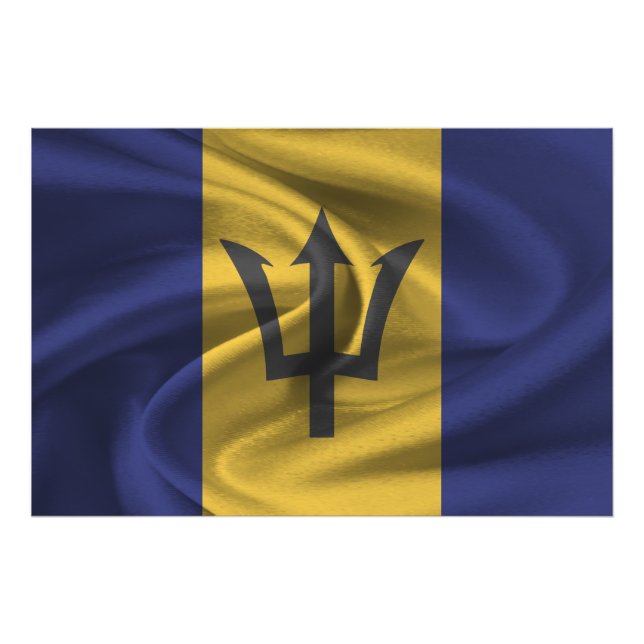 Foto Bandeira de Barbados (Frente)