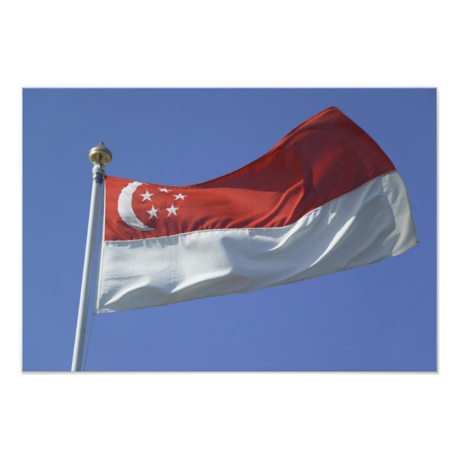 Foto Bandeira de Singapura (Frente)