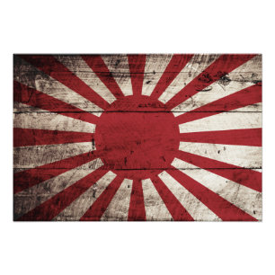 Foto Bandeira de Sun de ascensão de Japão na grão de