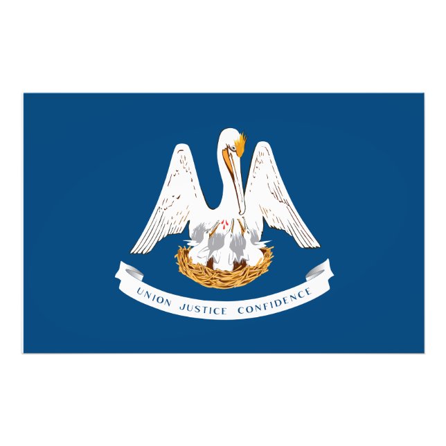 Foto Bandeira do Estado da Louisiana EUA (Frente)