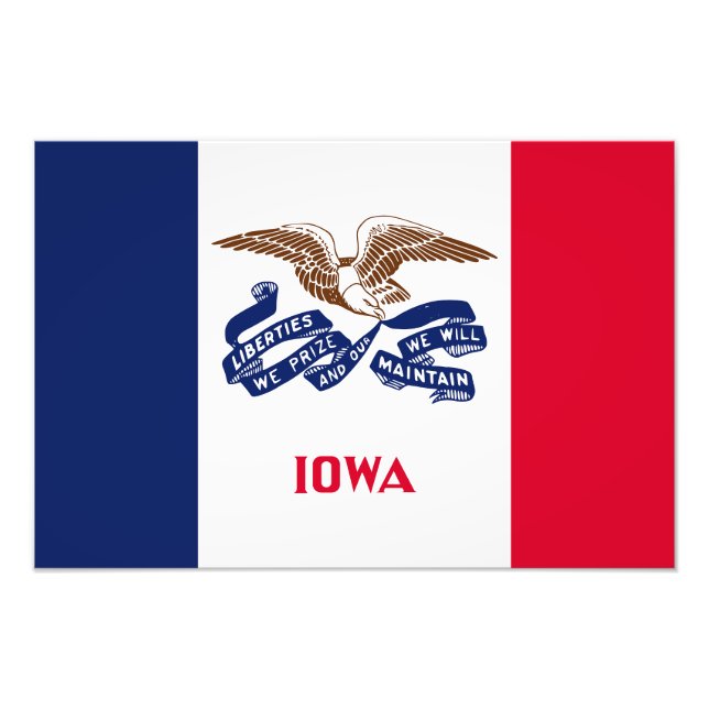 Foto Bandeira do Estado de Iowa (Frente)