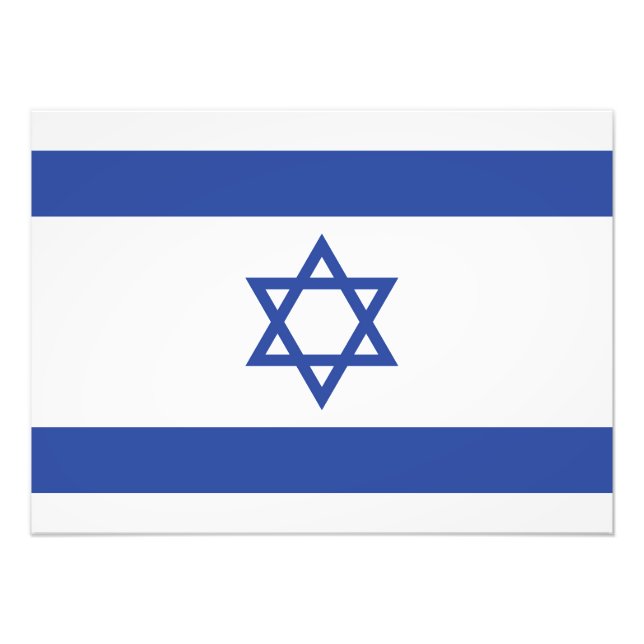 Foto Bandeira do Estado de Israel, Estrela de Davi Juda (Frente)