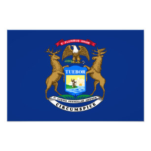 Foto Bandeira do estado de Michigan