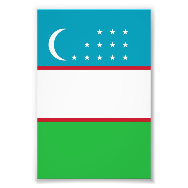 Foto bandeira do Uzbequistão (Frente)