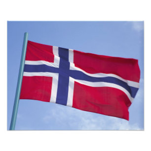 Foto bandeira norueguesa RF)