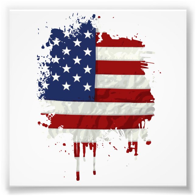 Foto Bandeira Paint Splatter dos Estados Unidos (Frente)