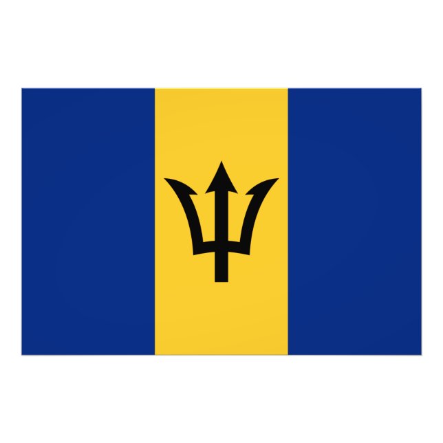 Foto Bandeira Patriótica de Barbados (Frente)