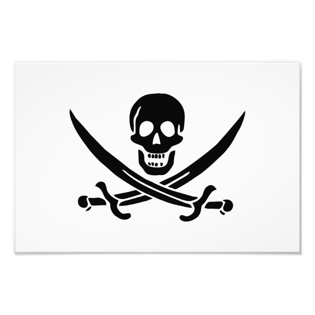Foto Bandeira Pirata Caveira Espadas Cruzadas (Frente)