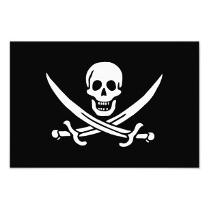 Foto Bandeira Pirata Caveira Espadas Cruzadas