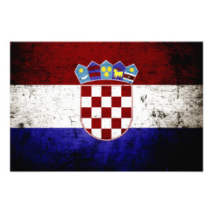 Foto Bandeira preta de Croatia do Grunge