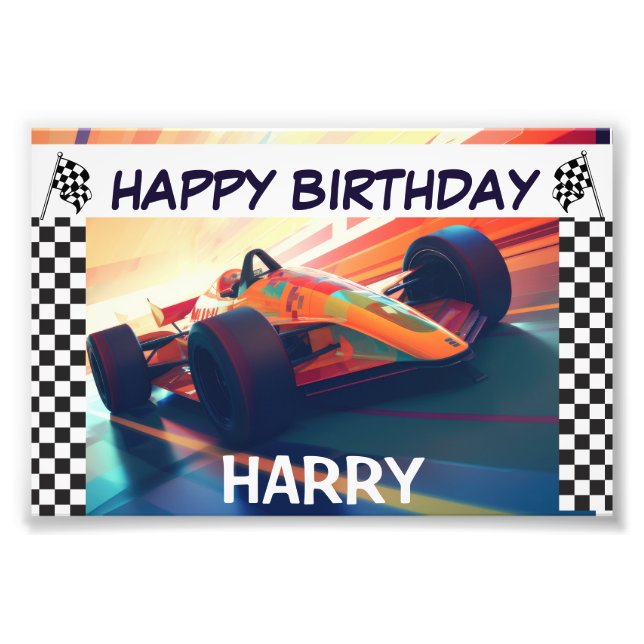 FOTO BANNER CLASSIC RACING CAR DE ANIVERSÁRIO (Frente)