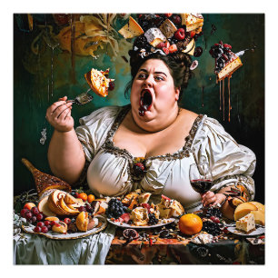 Foto "Banquete do Caos" Obra de Arte Surreal Colorida