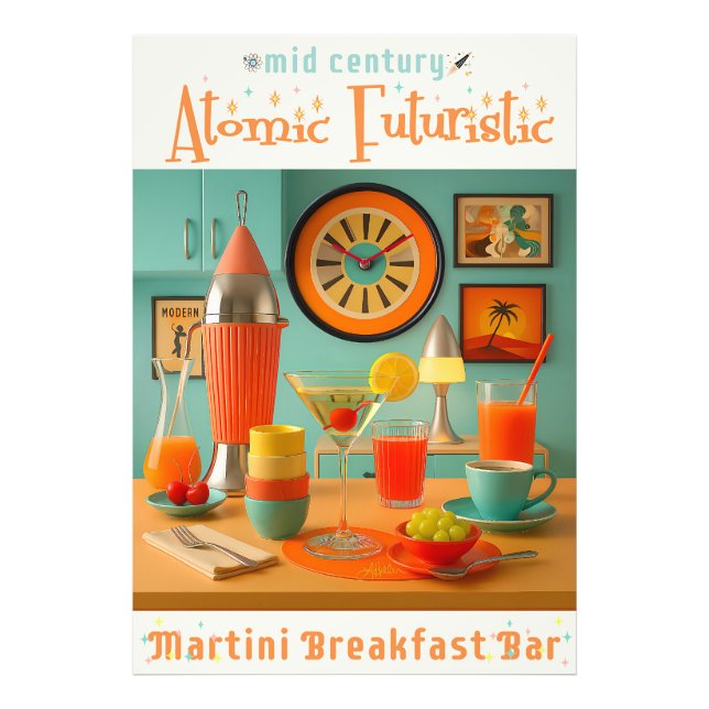 Foto Bar de Café da Manhã com Martini Retro Futurista A (Frente)