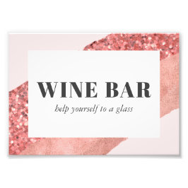 Foto Bar de vinho Dourado, Blush & Sequin