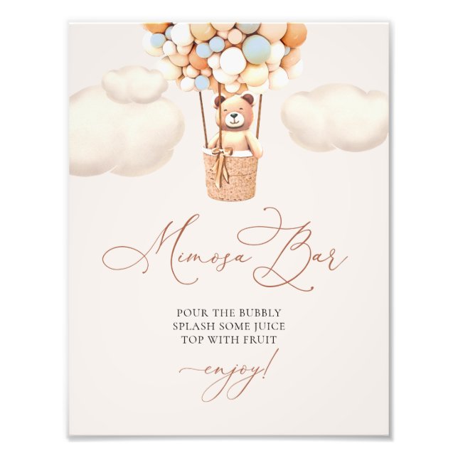 Foto Bar Mimosa - Sinal Chá de fraldas do Urso com Balõ (Frente)