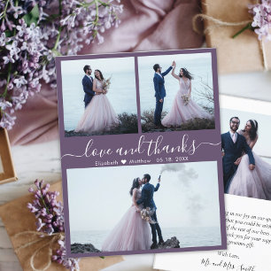 Foto Barata Colagem Mauve Casamento Obrigado Flyer