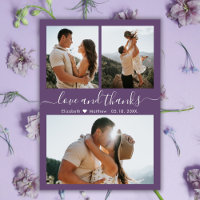 Foto Barata Colagem Mauve Casamento Obrigado Flyer