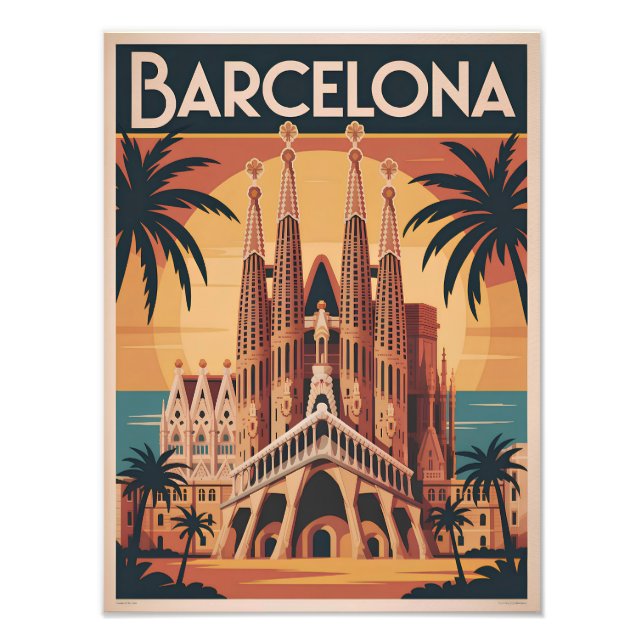 Foto Barcelona Espanha vintage (Frente)