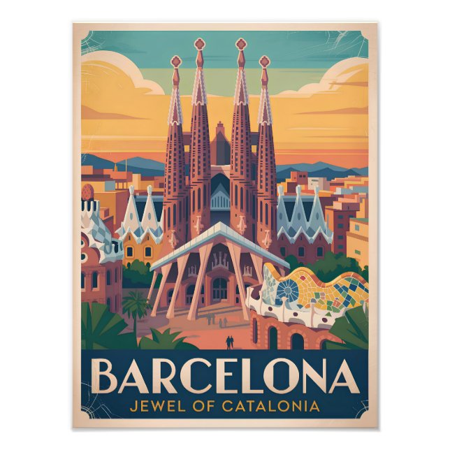 Foto Barcelona Espanha vintage (Frente)