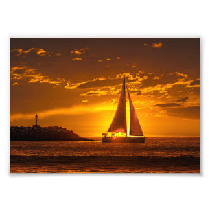 Foto Barco à vela ao pôr do sol - Marina Del Rey, CA