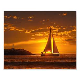Foto Barco à vela ao pôr do sol - Marina Del Rey, CA