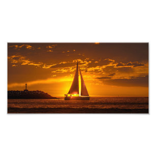 Foto Barco à vela ao pôr do sol - Marina Del Rey, CA