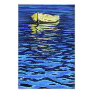 Foto Barco solitário No Mar - Arte De Desenho