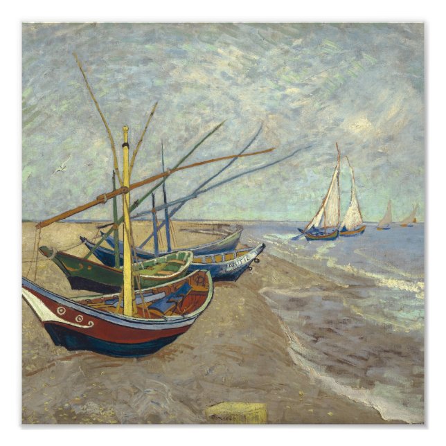 Foto Barcos de pesca na praia (Frente)
