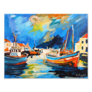 Foto Barcos de Pesca no Porto Abstrato