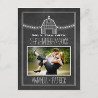 Foto: Barn Chalkboard Casamento Salvar Cartões De