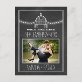 Foto: Barn Chalkboard Casamento Salvar Cartões De 