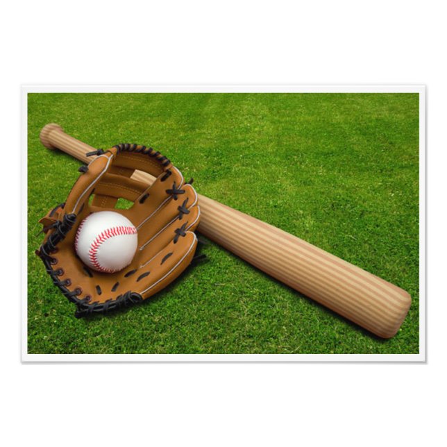Foto Baseball Bat com Luva e Baseball (Frente)