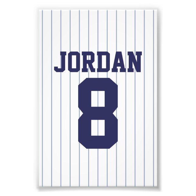 Foto Baseball Jersey com nome e número personalizados (Frente)