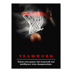 Foto Basquete de Trabalho em Equipe Motivacional Inspir