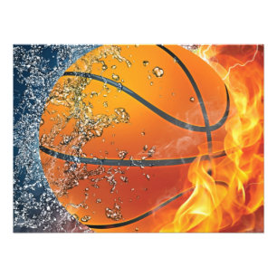Foto Basquete flamejante