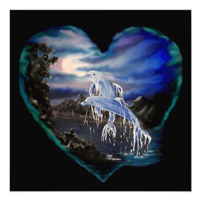 Foto Bay at Night, Dolphin Love (Frente)