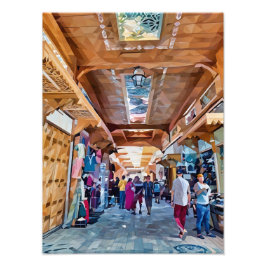 Foto Bazar Norte-Africano Vibrante Com Compradores