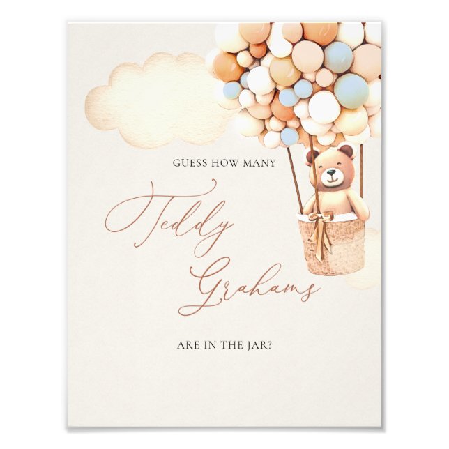 Foto Bear Balões Adivinha Quantos Grahams - Sinal (Frente)