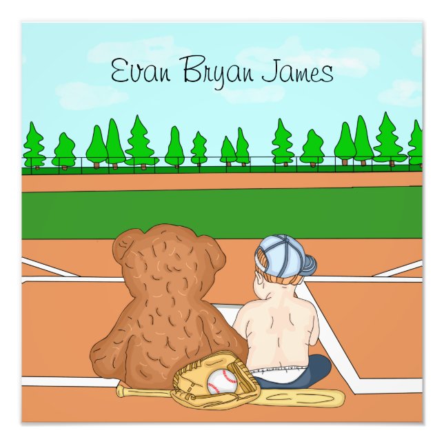 Foto Bebê personalizado no urso de pelúcia de Boné de b (Frente)