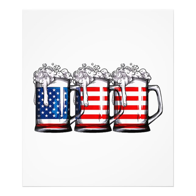 Foto Beer American Flag 4 de julho Men Merica Dr. (Frente)