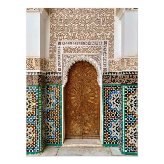 Foto Bela porta em Ben Youssef - Marrakech, Marrocos (Frente)