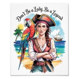 Foto Beleza Do Buccaneer Pirata Feminina No Convés