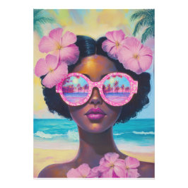 Foto Beleza tropical em tons de rosa