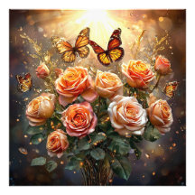 Belo buquê de rosas