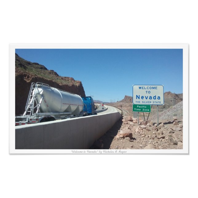 Foto "Bem-vindo a Nevada", Sinal de Estado de Nevada (Frente)