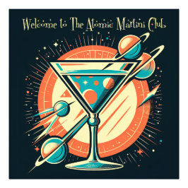 Foto Bem-vindo ao Clube do Martini Atômico Era Espacial