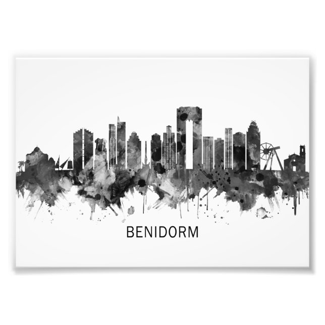 Foto Benidorm Espanha Skyline BW (Frente)