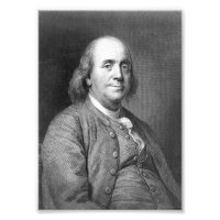 Benjamin Franklin usa retrato histórico do preside