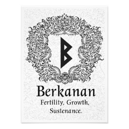 Foto Berkanan Rune/Fertilidade/Versão Branca