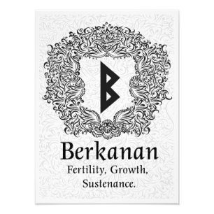 Foto Berkanan Rune/Fertilidade/Versão Branca